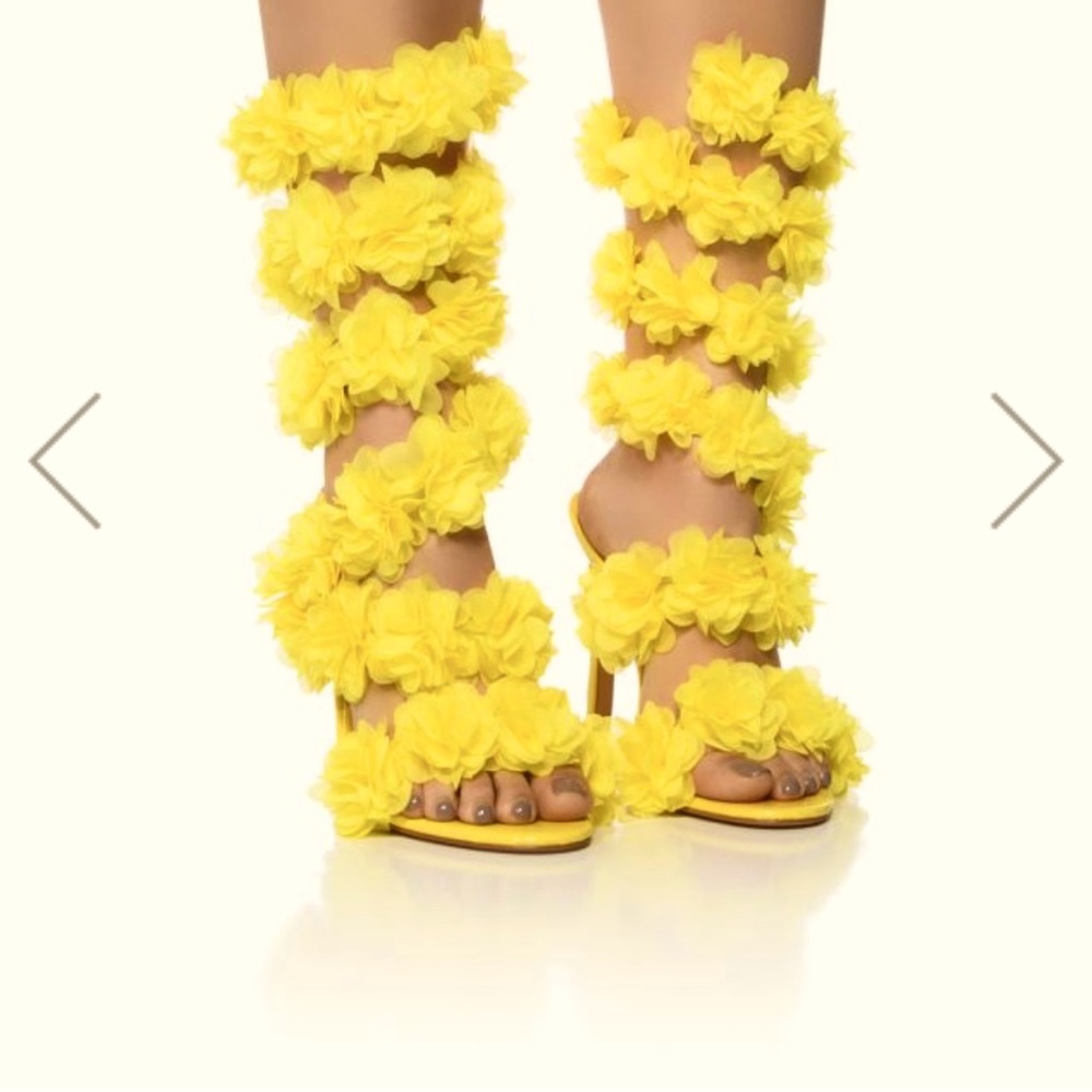 Floral High heels sandals